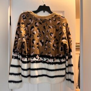 Topshop Leopard Print Sweater
